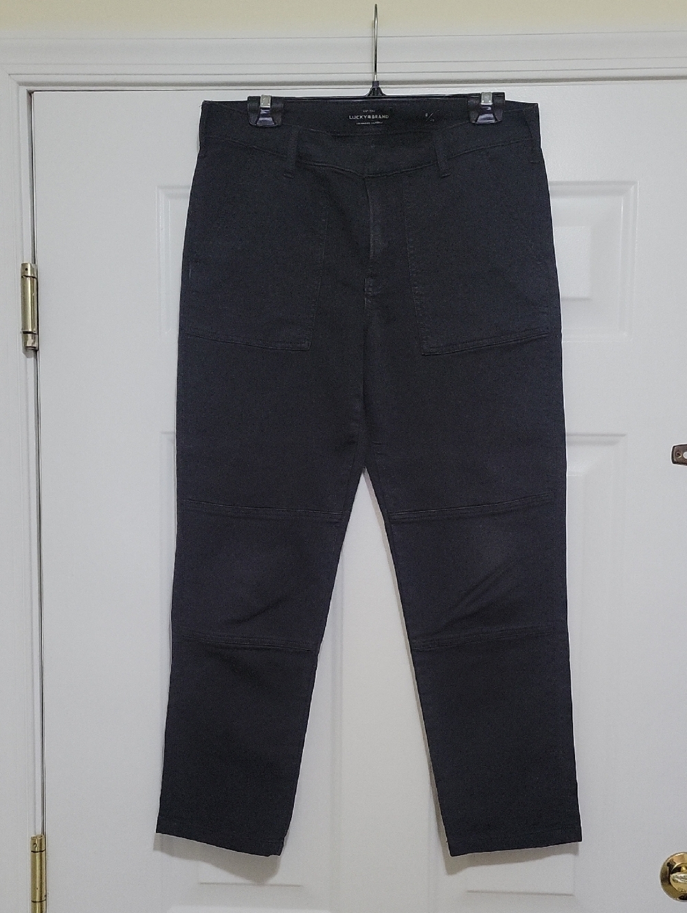Lucky Brand Black Straight-Leg Cargo Pants
